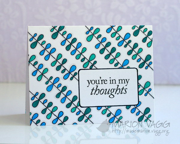Your're in my Thoughts - His card