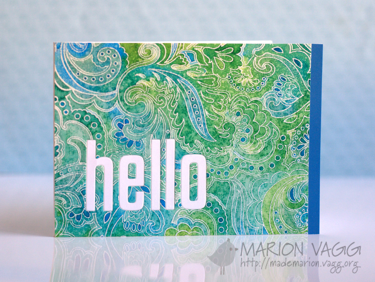 Watercoloured Hello | Marion Vagg