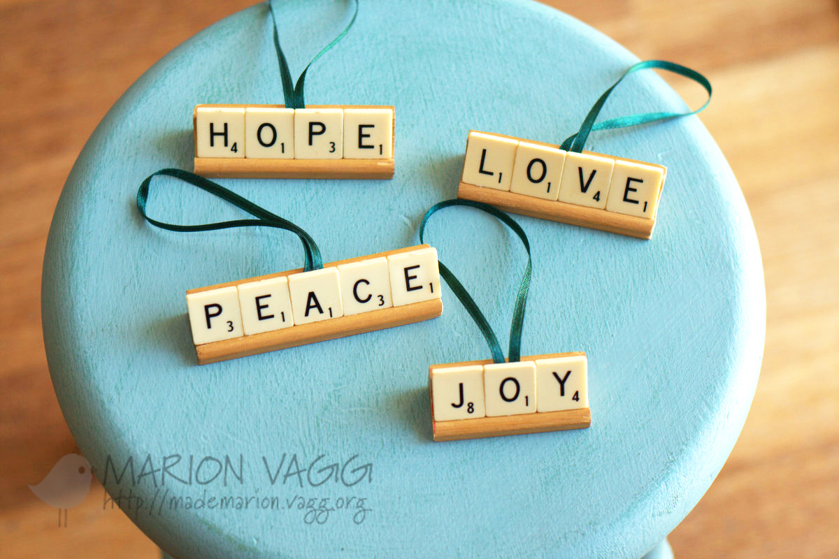 Scrabble Tile ornamnets 2 | Marion Vagg