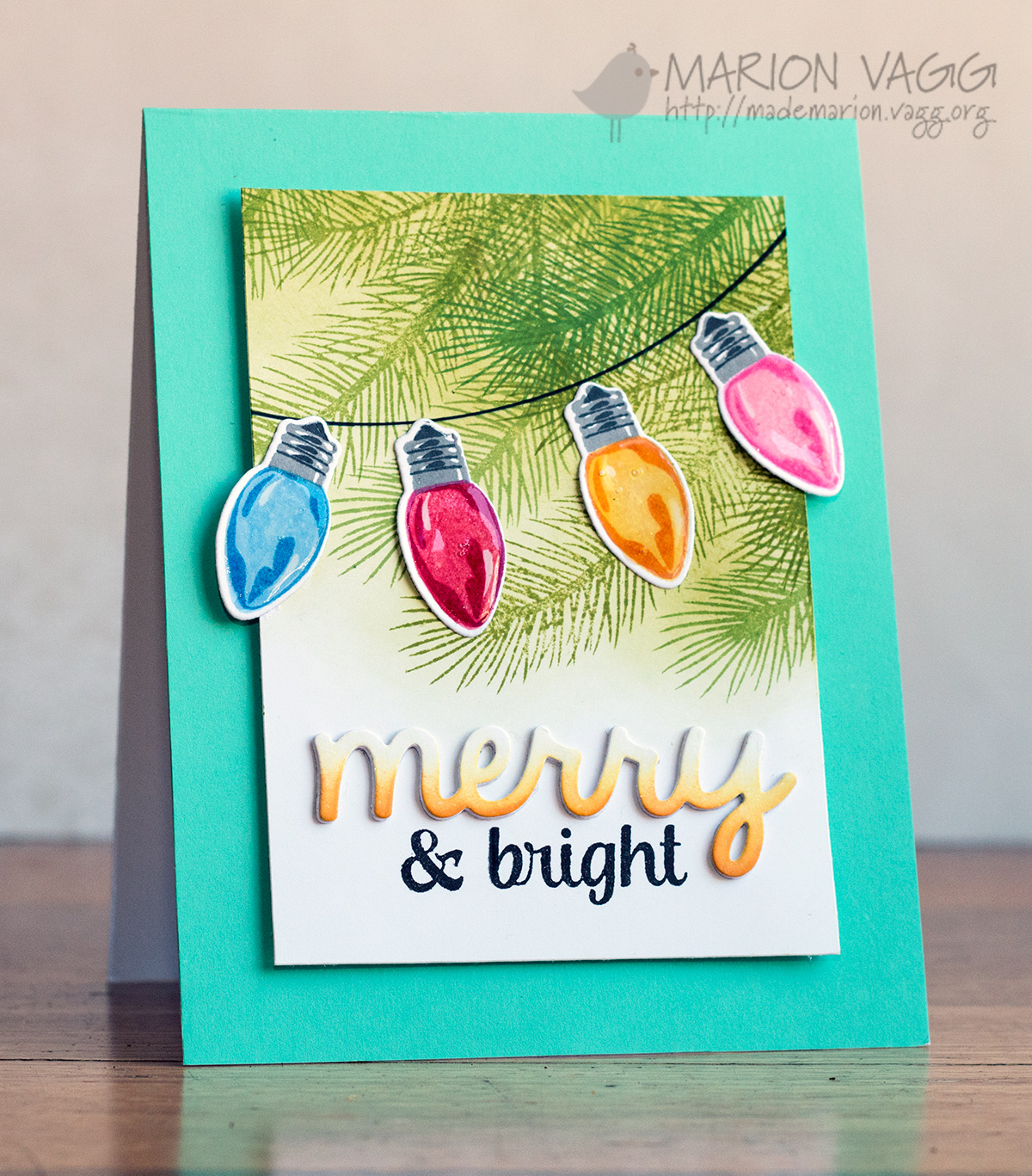 Sunny Studio Green & Blue Ombre Pearls Embellishments - Sunny Studio Stamps